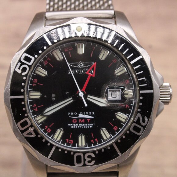 Invicta Watch Pro Diver Mens Silver Tone Stainless Steel Model 6349 1000 FT Date - Picture 3 of 11